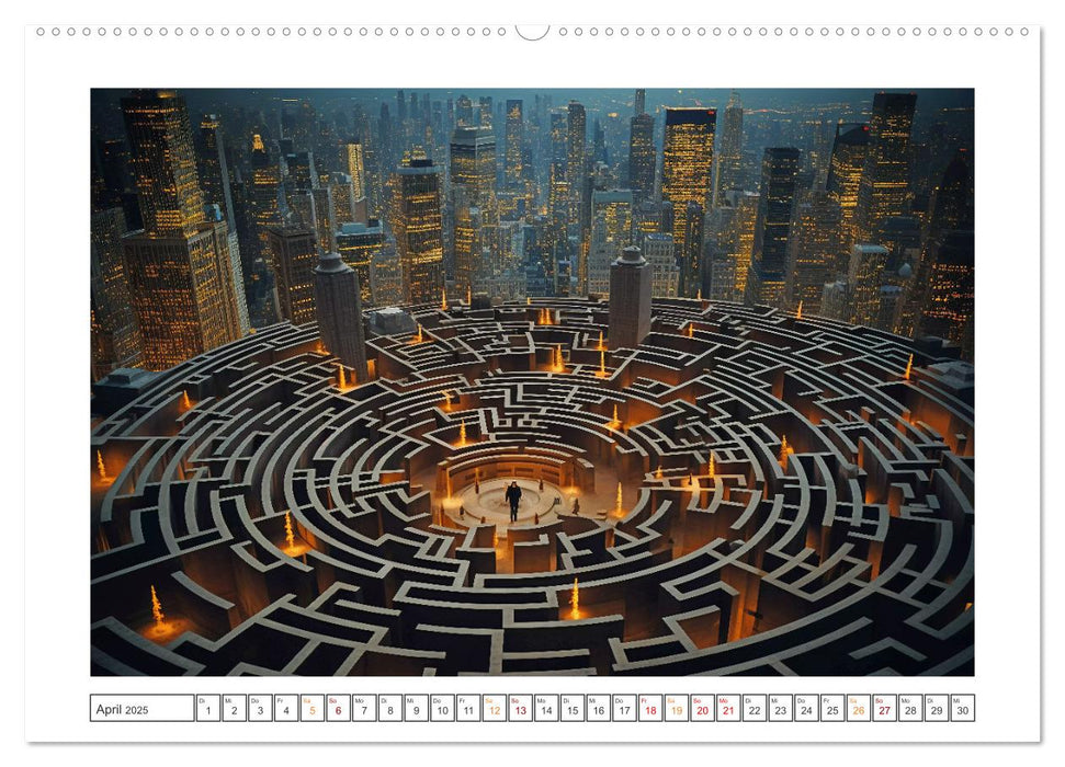 Irrgärten und Labyrinthe (CALVENDO Wandkalender 2025)