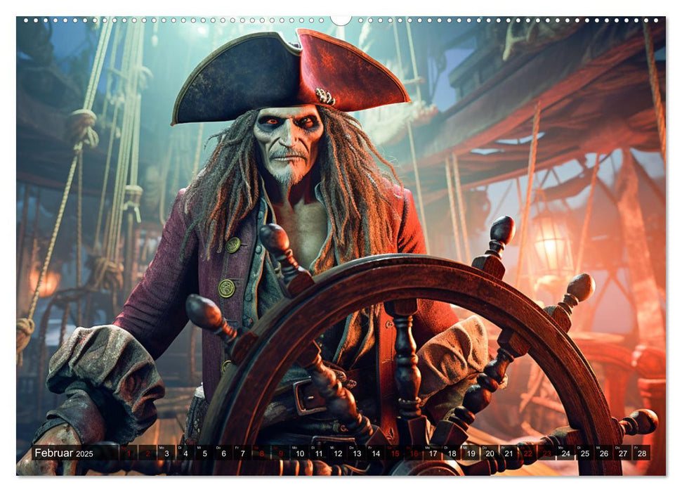 Das Piratenschiff - Willkommen in der Welt der Geister (CALVENDO Wandkalender 2025)