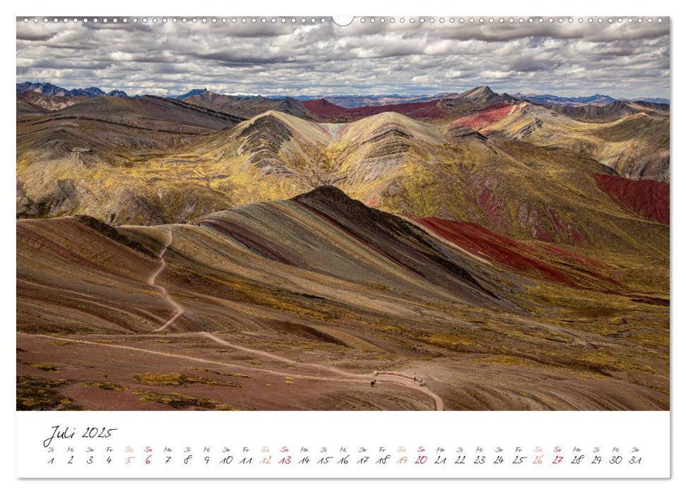 Palccoyo - Der neue Rainbow Mountain in Peru (CALVENDO Premium Wandkalender 2025)