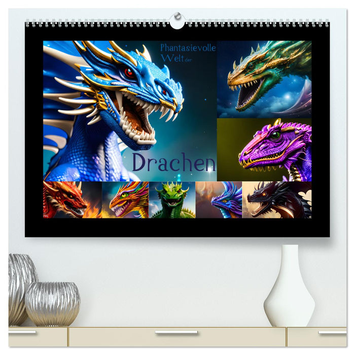 Phantasievolle Welt der Drachen (CALVENDO Premium Wandkalender 2025)