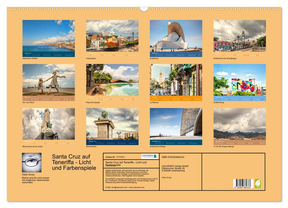 Santa Cruz auf Teneriffa - Licht und Farbenspiele (CALVENDO Wandkalender 2025)