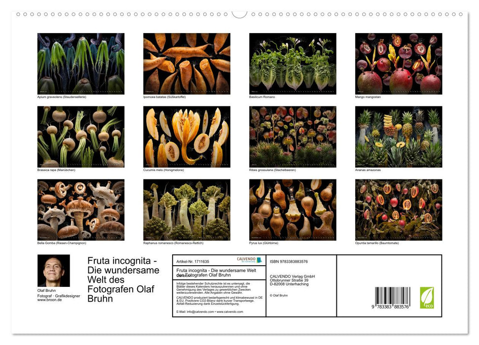 Fruta incognita - Die wundersame Welt des Fotografen Olaf Bruhn (CALVENDO Premium Wandkalender 2025)