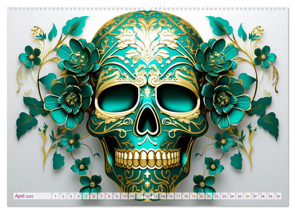 Skull Flower - Totenkopf ART (CALVENDO Wandkalender 2025)