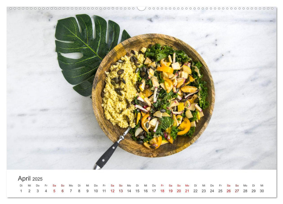 Veganer Essen - Pflanzenbasierte Köstlichkeiten (CALVENDO Premium Wandkalender 2025)