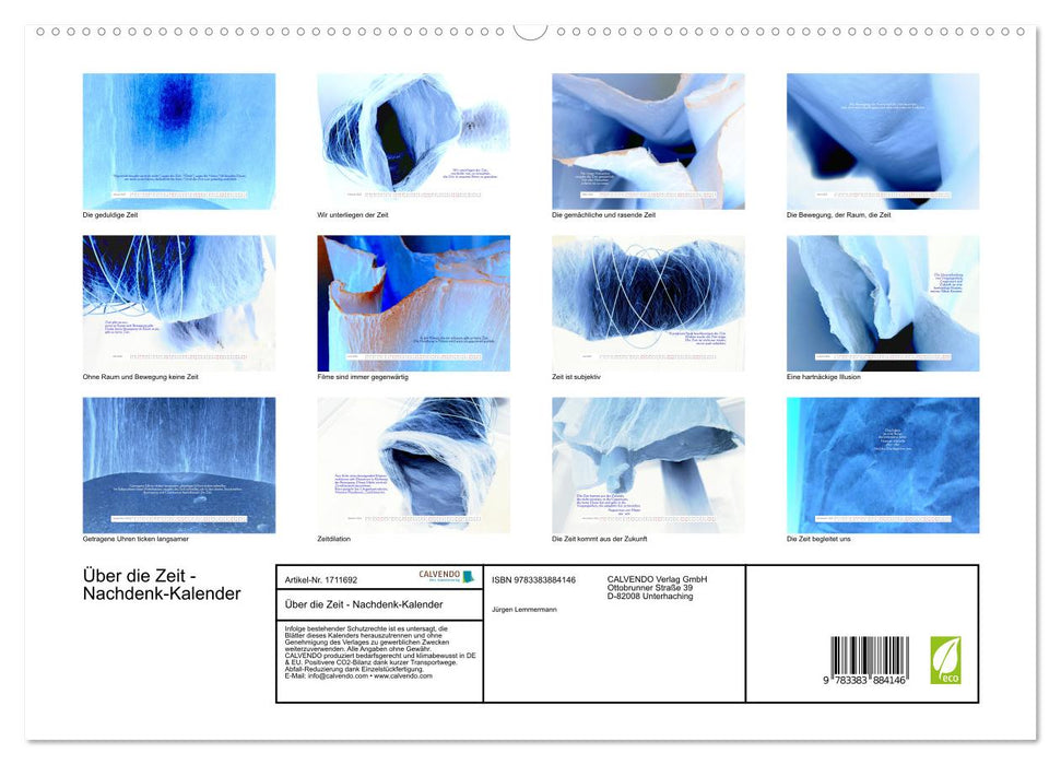 Über die Zeit - Nachdenk-Kalender (CALVENDO Premium Wandkalender 2025)