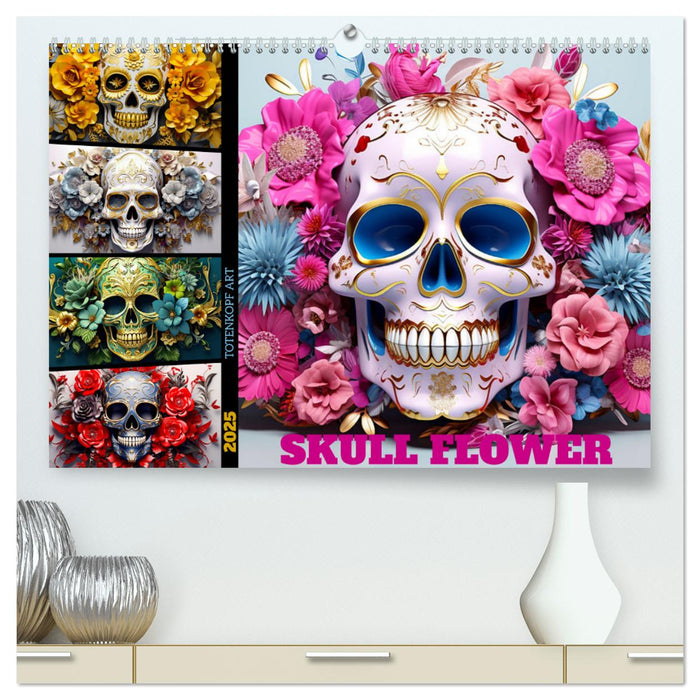 Skull Flower - Totenkopf ART (CALVENDO Premium Wandkalender 2025)