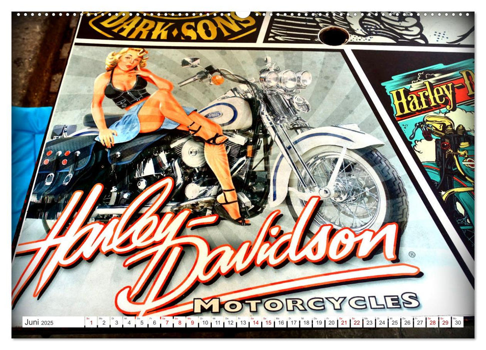 Harley-Davidson - Eine Kultmarke in Kuba (CALVENDO Premium Wandkalender 2025)