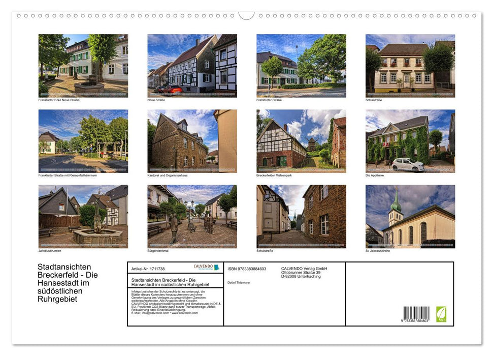 Stadtansichten Breckerfeld - Die Hansestadt im südöstlichen Ruhrgebiet (CALVENDO Wandkalender 2025)