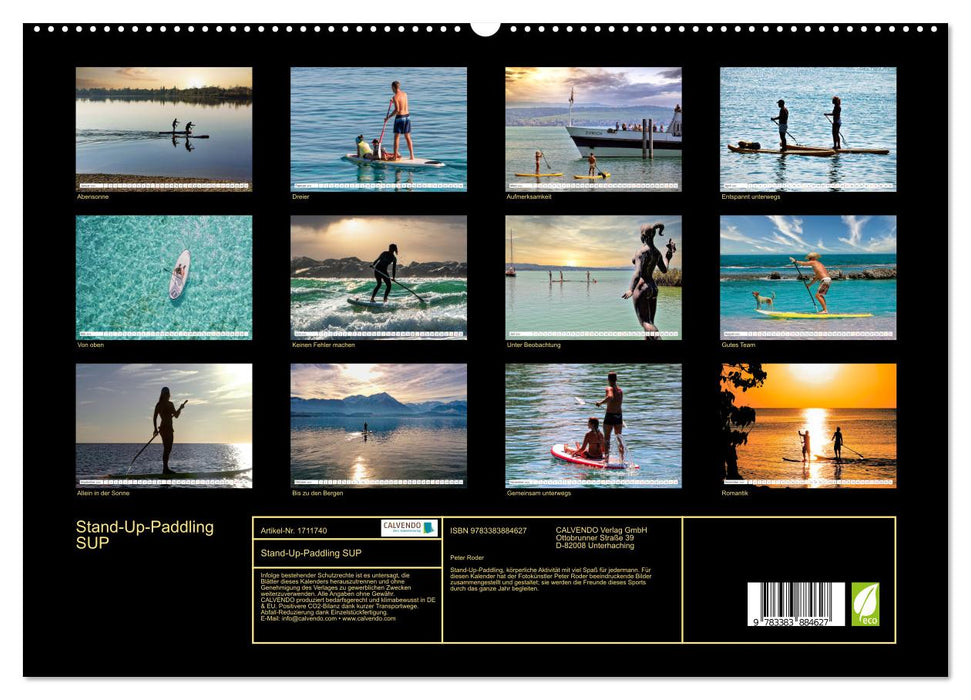 Stand-Up-Paddling SUP (CALVENDO Premium Wandkalender 2025)