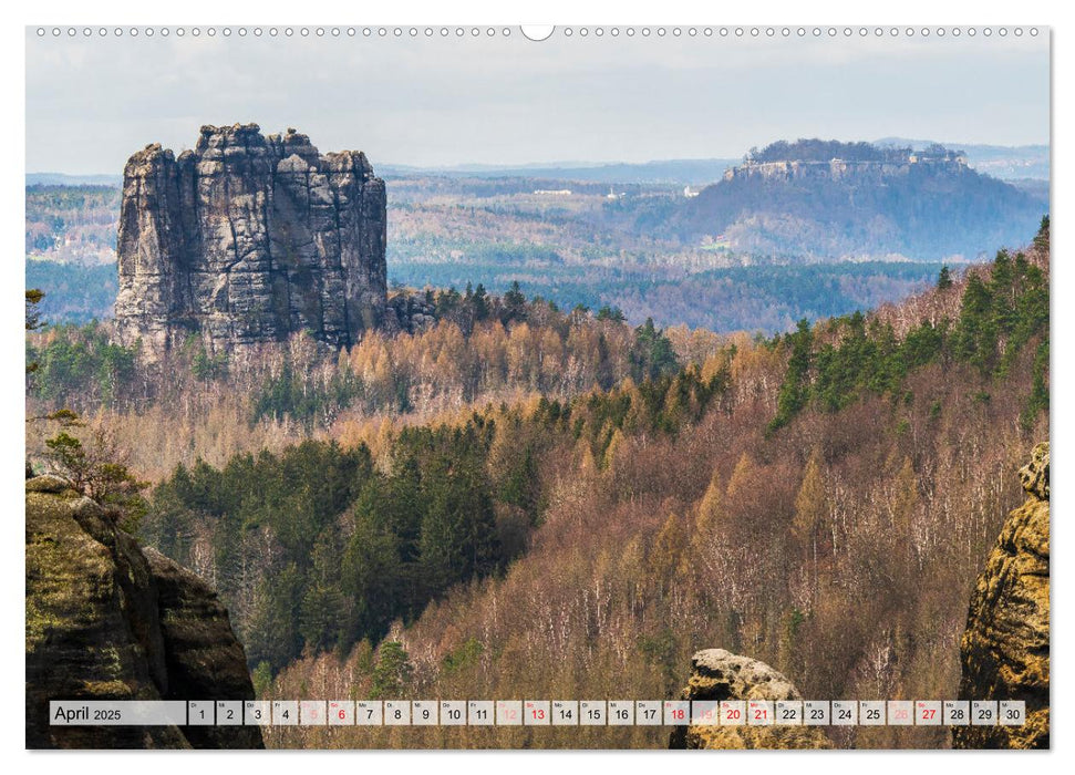 Die Festung Königstein im Wandel der Jahreszeiten (CALVENDO Wandkalender 2025)