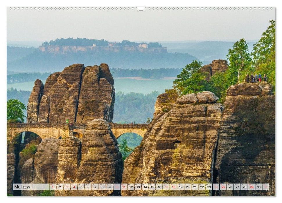 Die Festung Königstein im Wandel der Jahreszeiten (CALVENDO Wandkalender 2025)