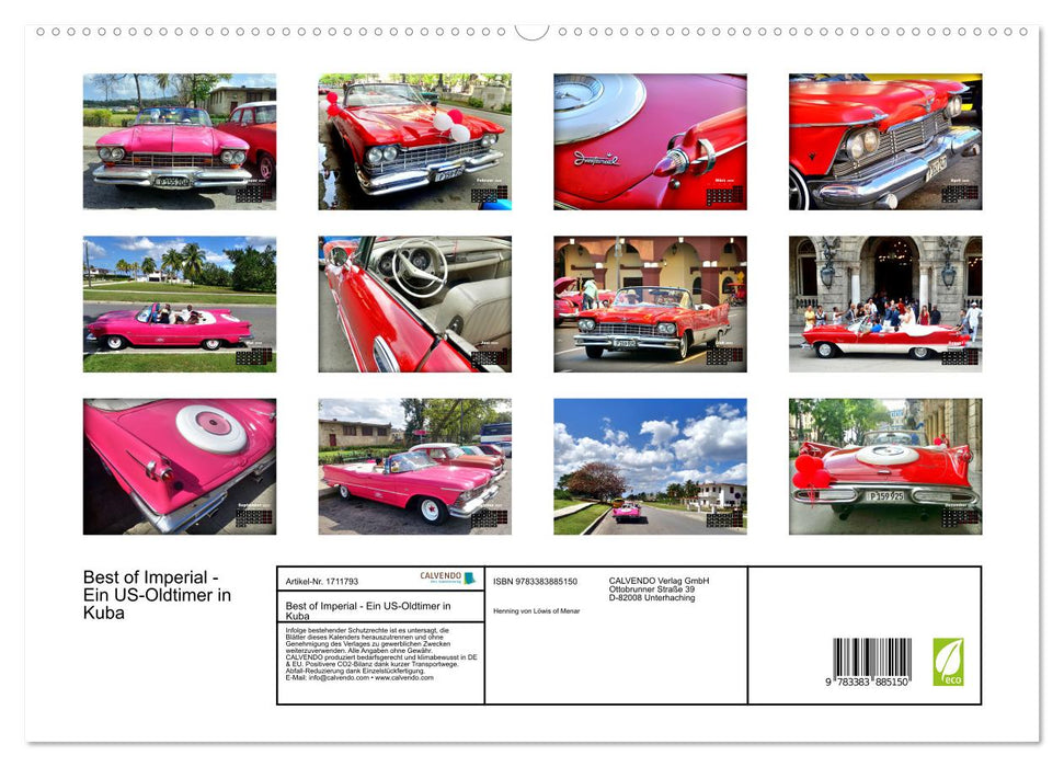 Best of Imperial - Ein US-Oldtimer in Kuba (CALVENDO Premium Wandkalender 2025)