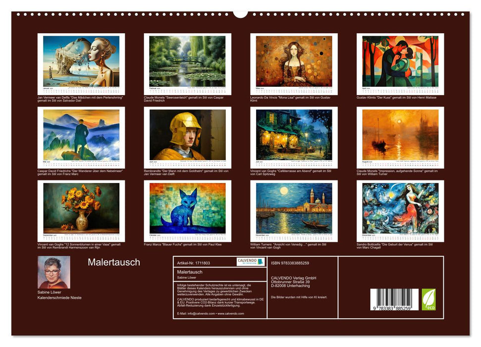 Malertausch (CALVENDO Premium Wandkalender 2025)