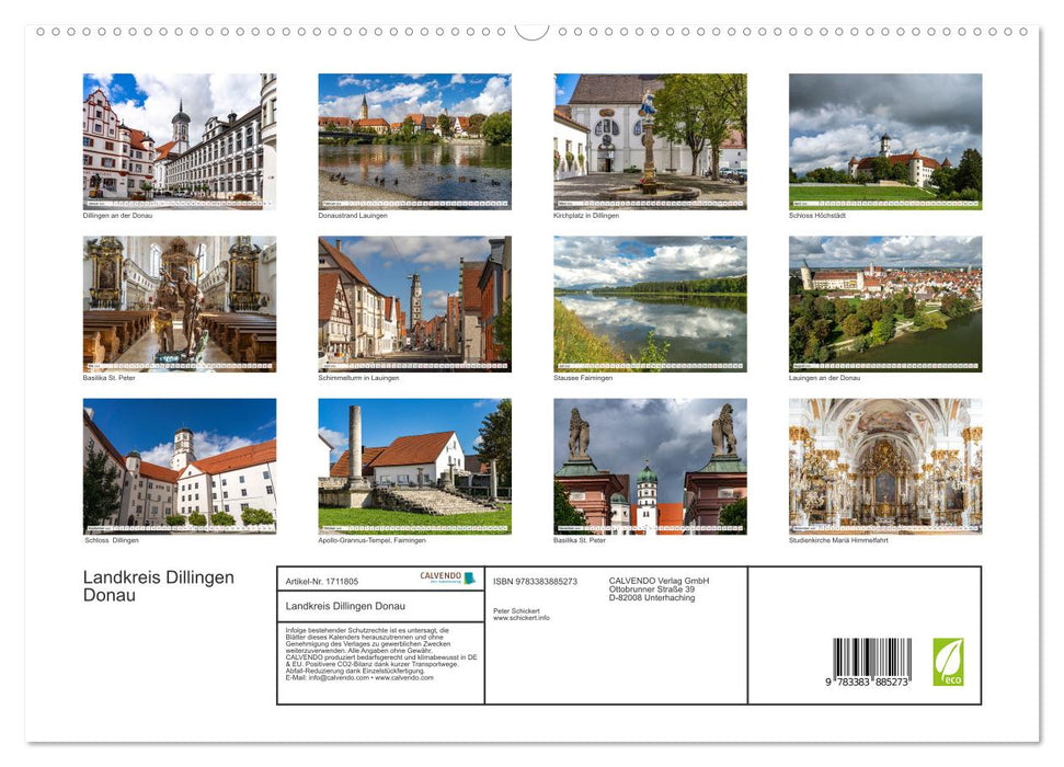 Landkreis Dillingen Donau (CALVENDO Premium Wandkalender 2025)