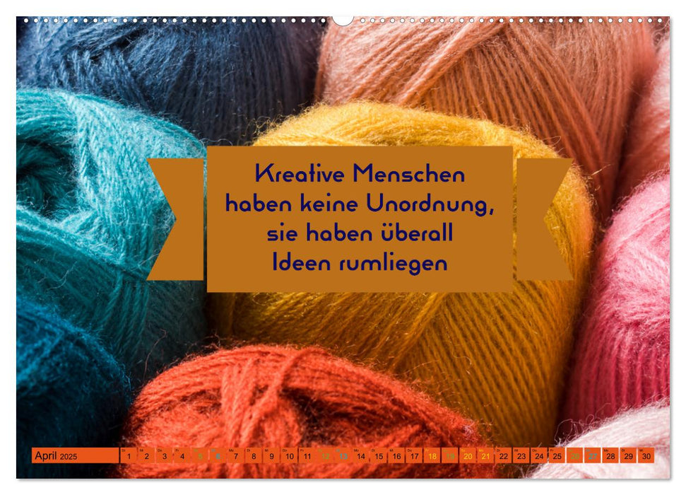 WOLLE Stricken ist eine Passion (CALVENDO Premium Wandkalender 2025)