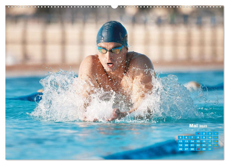 Schwimmen: Sport auf blauen Bahnen (CALVENDO Wandkalender 2025)