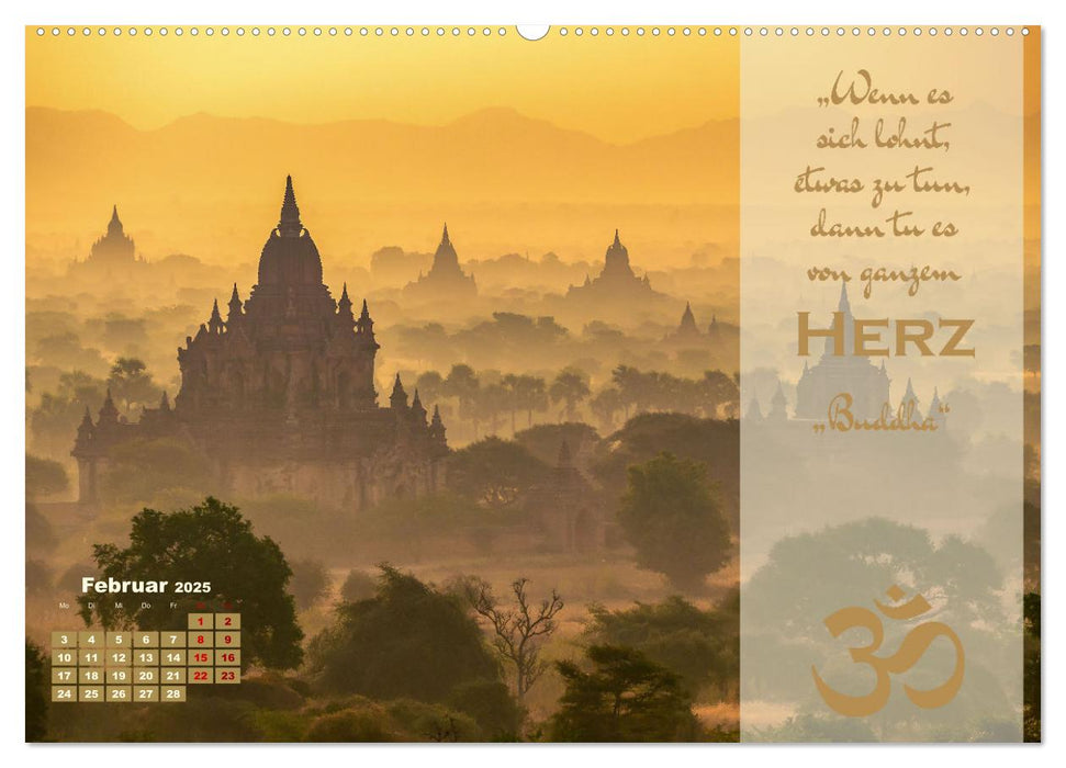 Erleuchtende Worte, Lebensweisheiten von Gautama Buddha by VogtArt (CALVENDO Premium Wandkalender 2025)