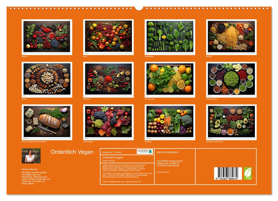 Ordentlich Vegan (CALVENDO Premium Wandkalender 2025)