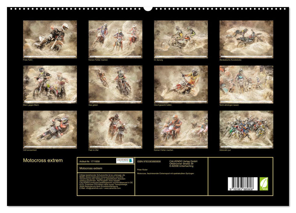 Motocross extrem (CALVENDO Premium Wandkalender 2025)