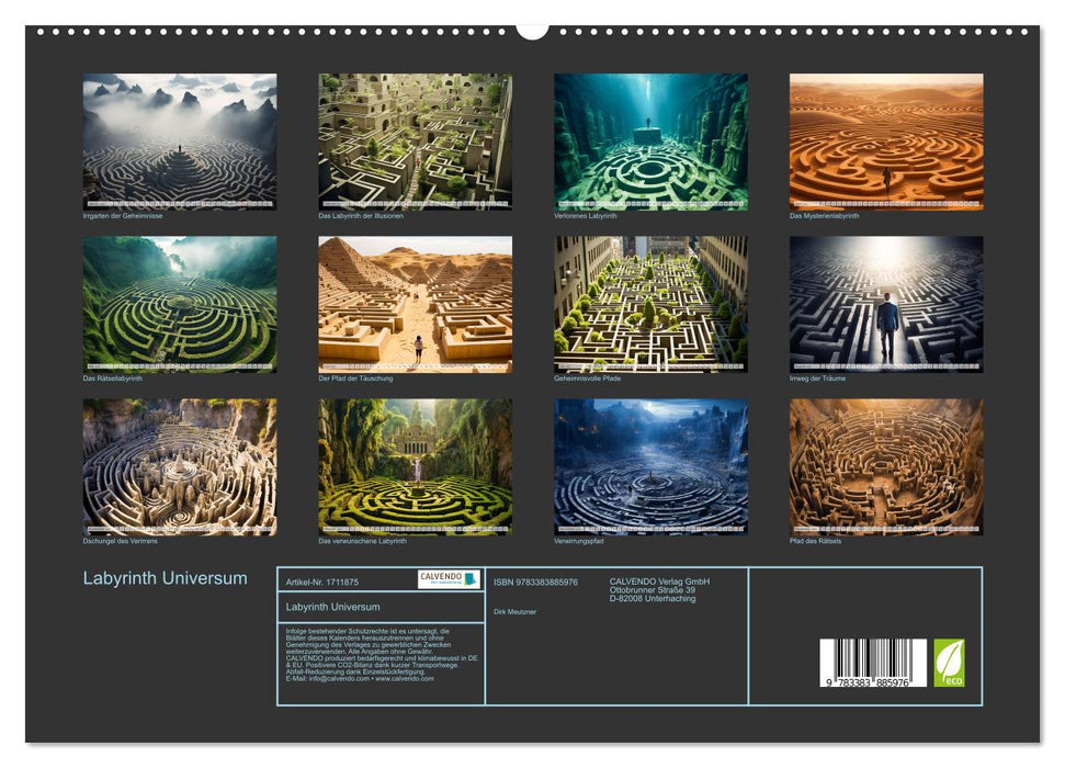 Labyrinth Universum (CALVENDO Premium Wandkalender 2025)