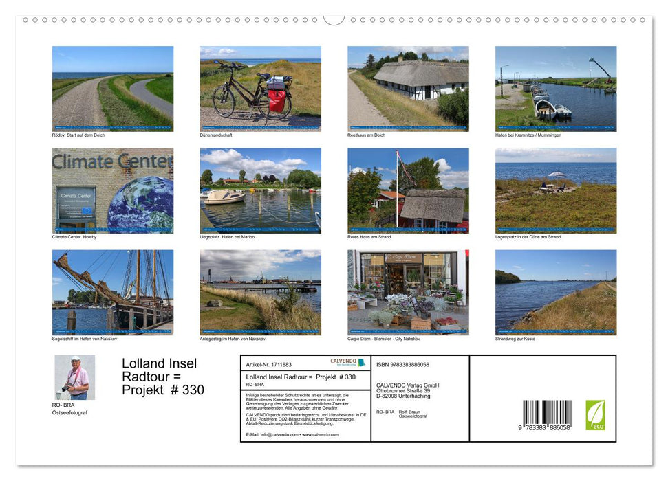 Lolland Insel Radtour = Projekt # 330 (CALVENDO Premium Wandkalender 2025)