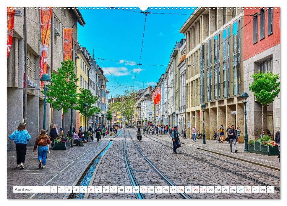 Freiburg - Die entspannte Stadt im Breisgau (CALVENDO Wandkalender 2025)