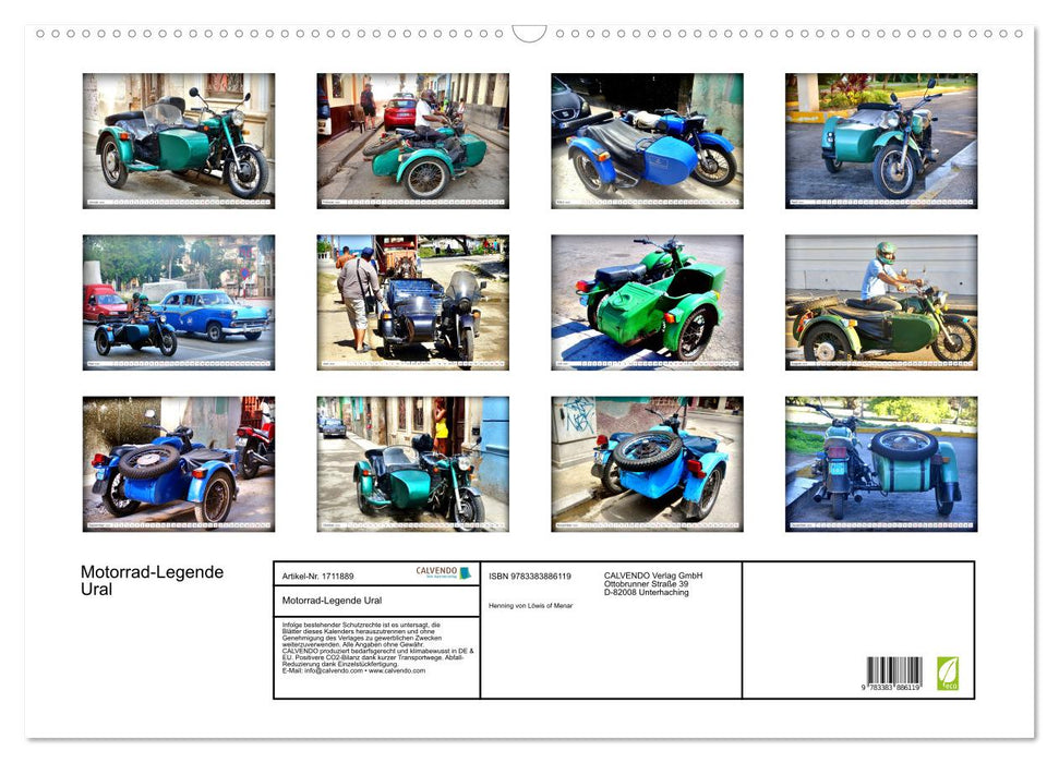 Motorrad-Legende Ural (CALVENDO Wandkalender 2025)