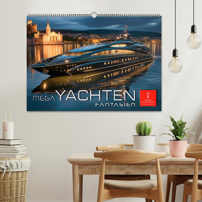 Mega Yachten Fantasien (CALVENDO Wandkalender 2025)