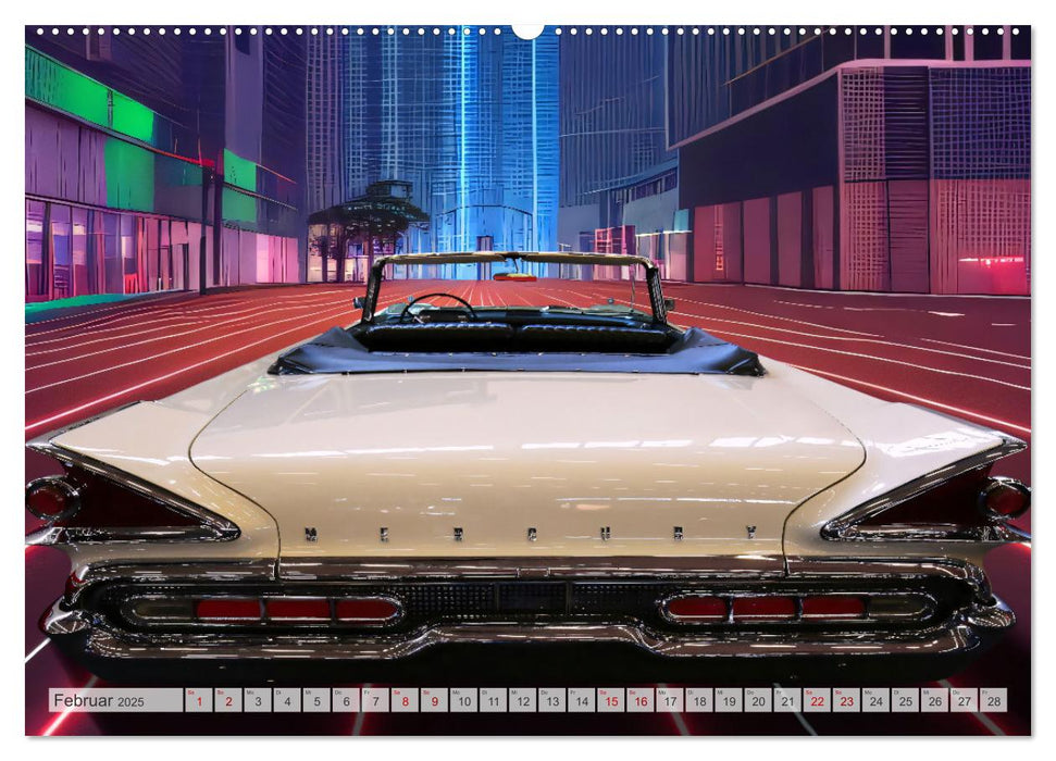 US Classic Cars im Jet-Age (CALVENDO Premium Wandkalender 2025)