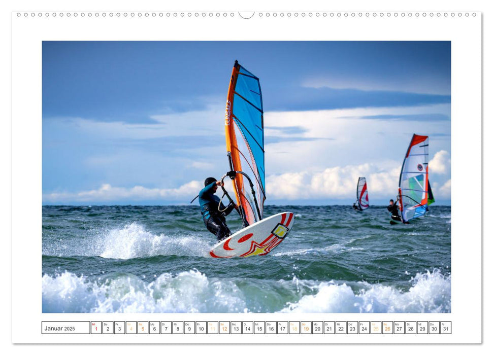 Wassersport - Spaß am Meer bei Wind und Wellen (CALVENDO Premium Wandkalender 2025)