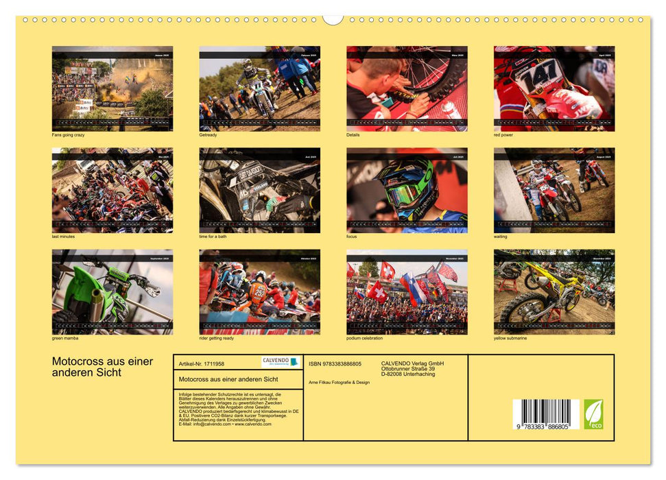 Motocross aus einer anderen Sicht (CALVENDO Premium Wandkalender 2025)