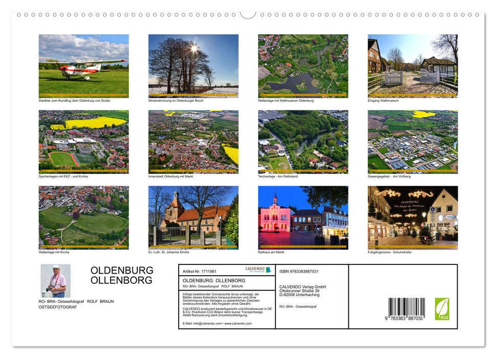 OLDENBURG OLLENBORG (CALVENDO Premium Wandkalender 2025)