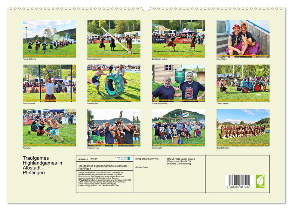 Traufgames Highlandgames in Albstadt - Pfeffingen (CALVENDO Premium Wandkalender 2025)