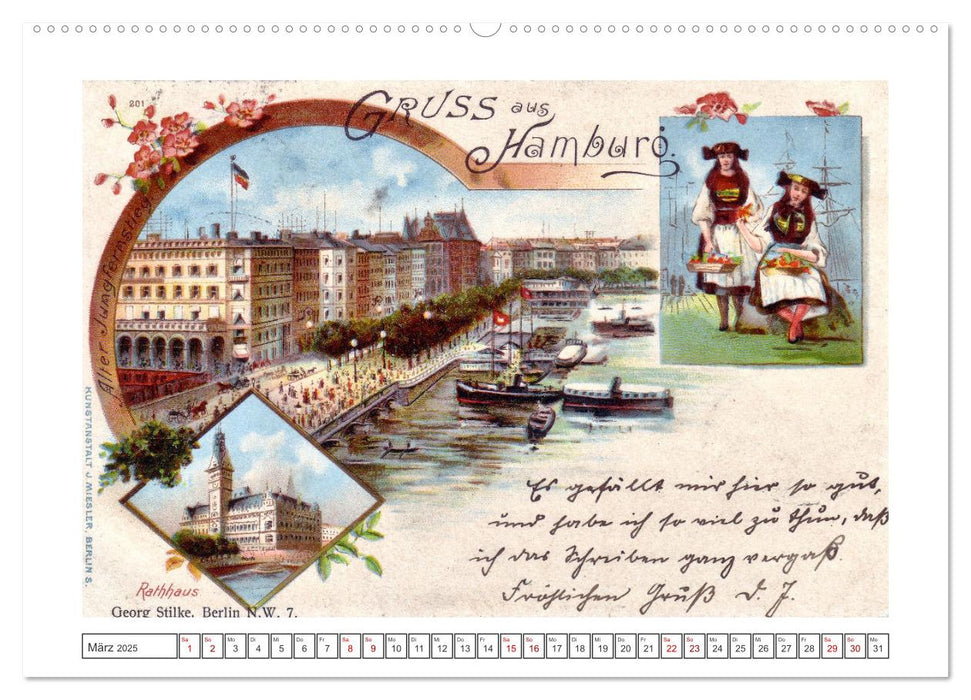 Gruss aus Hamburg (CALVENDO Premium Wandkalender 2025)