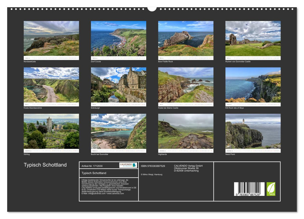 Typisch Schottland (CALVENDO Premium Wandkalender 2025)