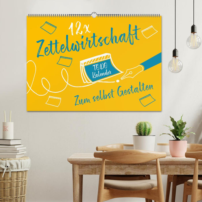 12 x Zettelwirtschaft - Bastelkalender (CALVENDO Wandkalender 2025)