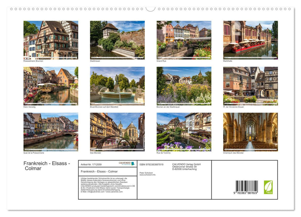 Frankreich - Elsass - Colmar (CALVENDO Premium Wandkalender 2025)