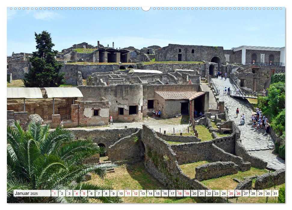 Vesuv-Pompeji-Herculaneum, lebendige Antike in Kampanien (CALVENDO Premium Wandkalender 2025)