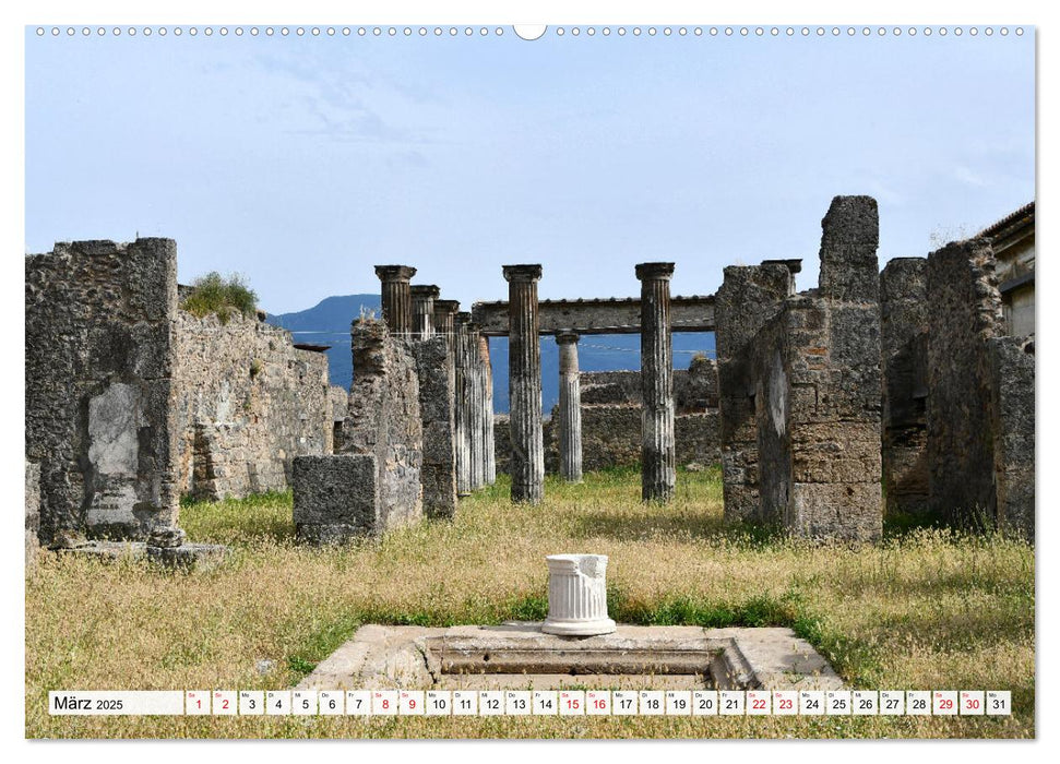 Vesuv-Pompeji-Herculaneum, lebendige Antike in Kampanien (CALVENDO Premium Wandkalender 2025)