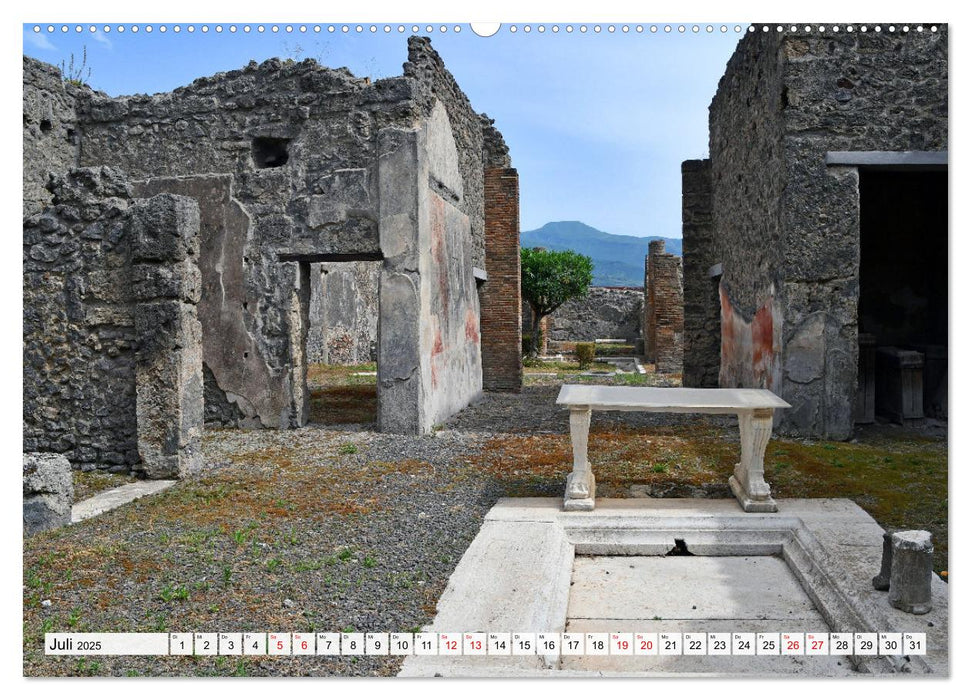 Vesuv-Pompeji-Herculaneum, lebendige Antike in Kampanien (CALVENDO Premium Wandkalender 2025)