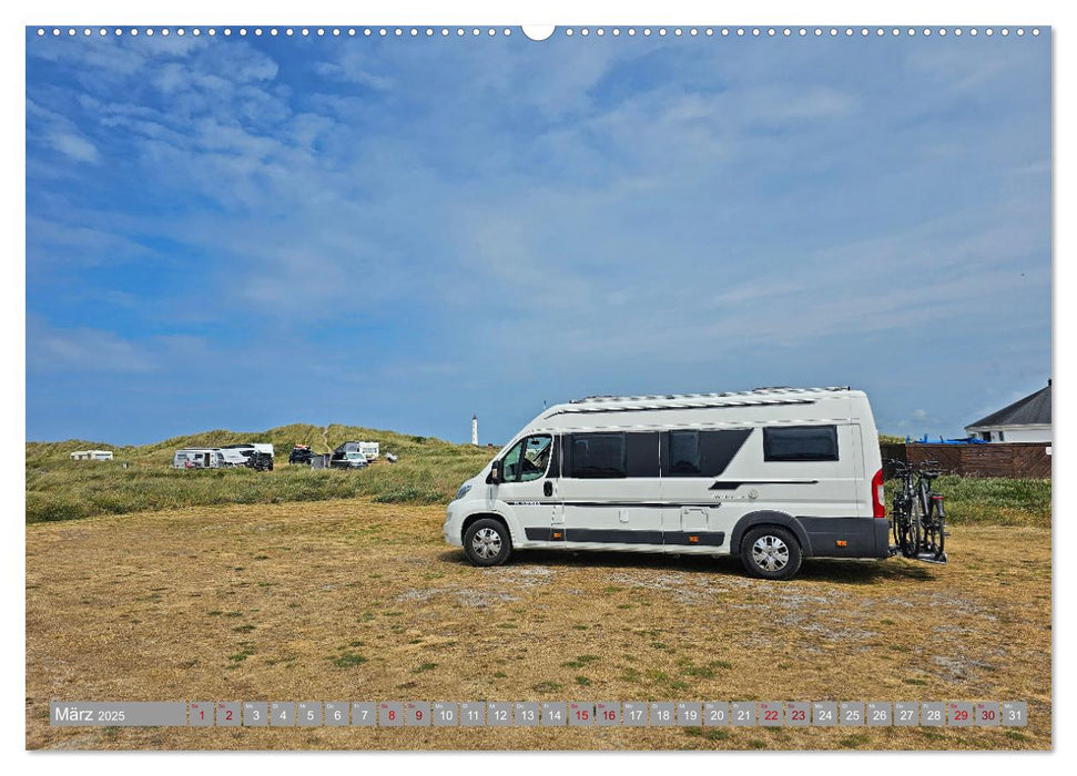 Mit dem Wohnmobil entlang der Küste Dänemarks (CALVENDO Wandkalender 2025)