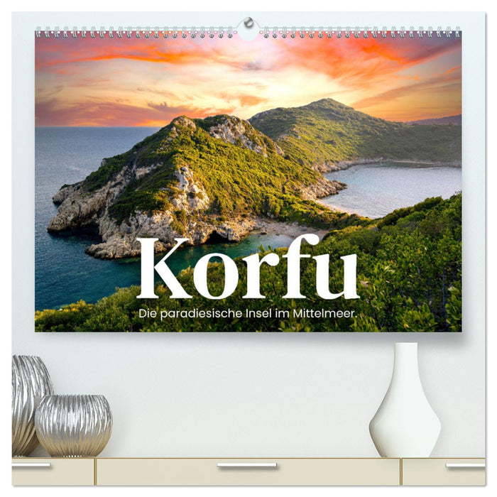 Korfu - Die paradiesische Insel im Mittelmeer. (CALVENDO Premium Wandkalender 2025)