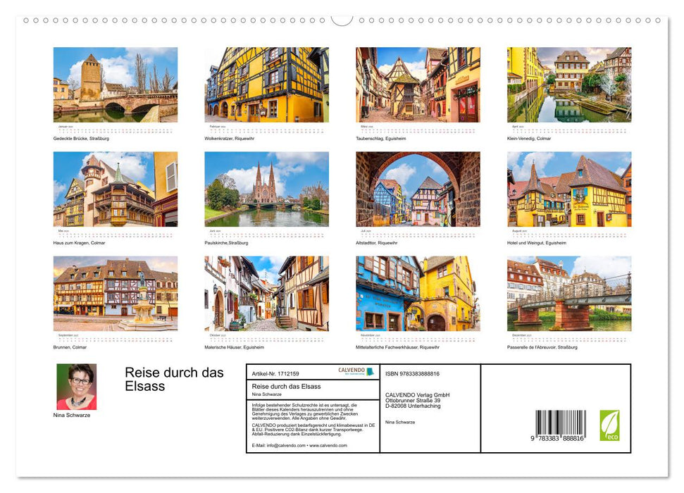 Reise durch das Elsass (CALVENDO Premium Wandkalender 2025)