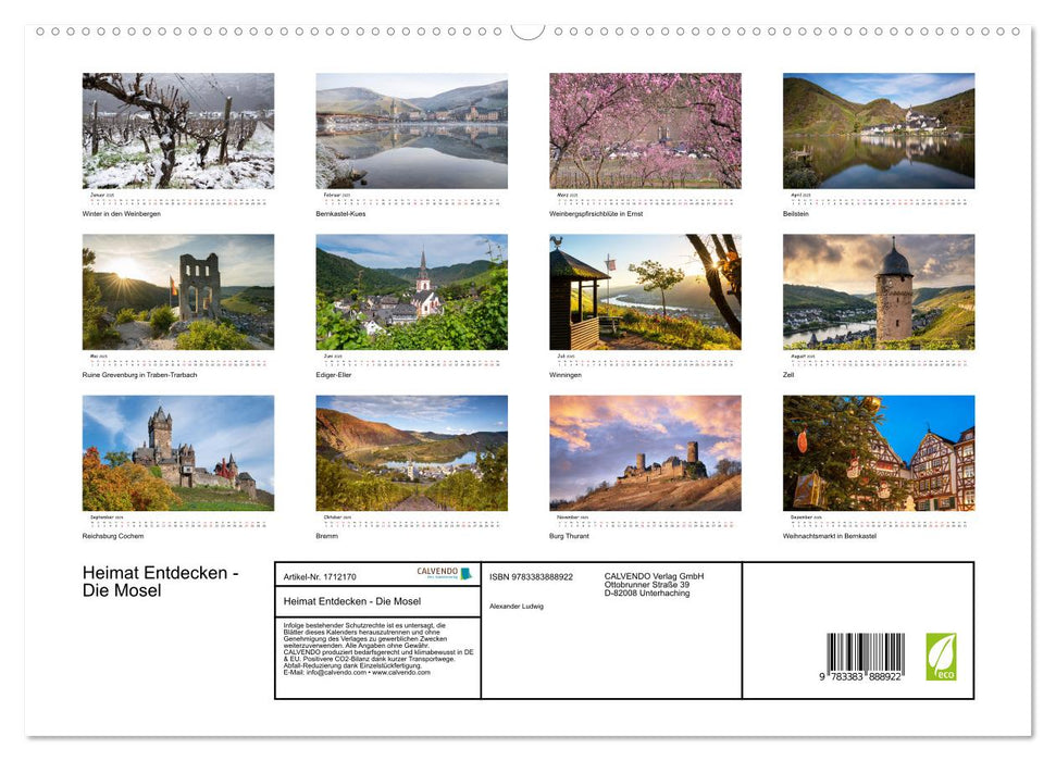 Heimat Entdecken - Die Mosel (CALVENDO Premium Wandkalender 2025)