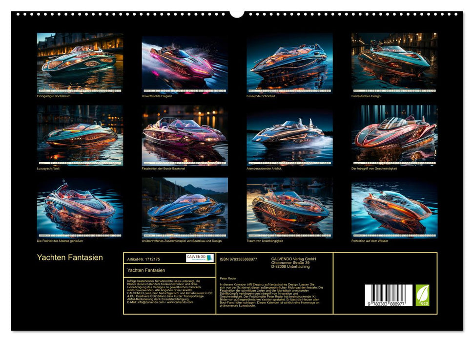 Yachten Fantasien (CALVENDO Premium Wandkalender 2025)