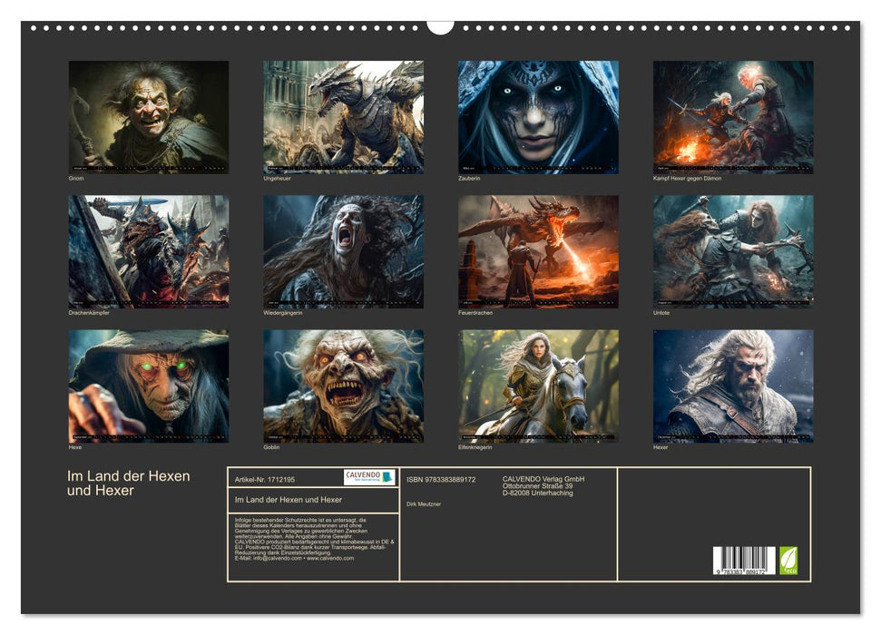 Im Land der Hexen und Hexer (CALVENDO Wandkalender 2025)