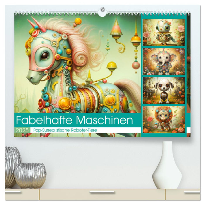 Fabelhafte Maschinen. Pop-Surrealistische Roboter-Tiere (CALVENDO Premium Wandkalender 2025)