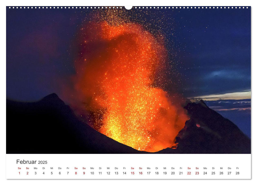 Vulkane - Beeindruckende Feuerberge (CALVENDO Premium Wandkalender 2025)