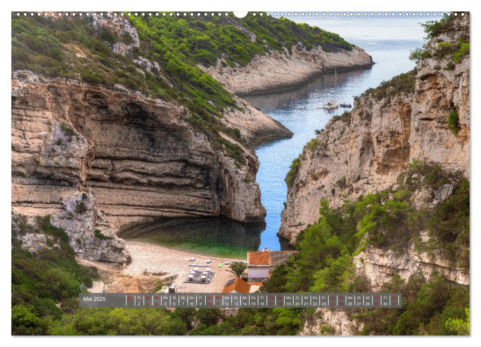 Vis Kroatien - Romantische Insel der Adria (CALVENDO Premium Wandkalender 2025)