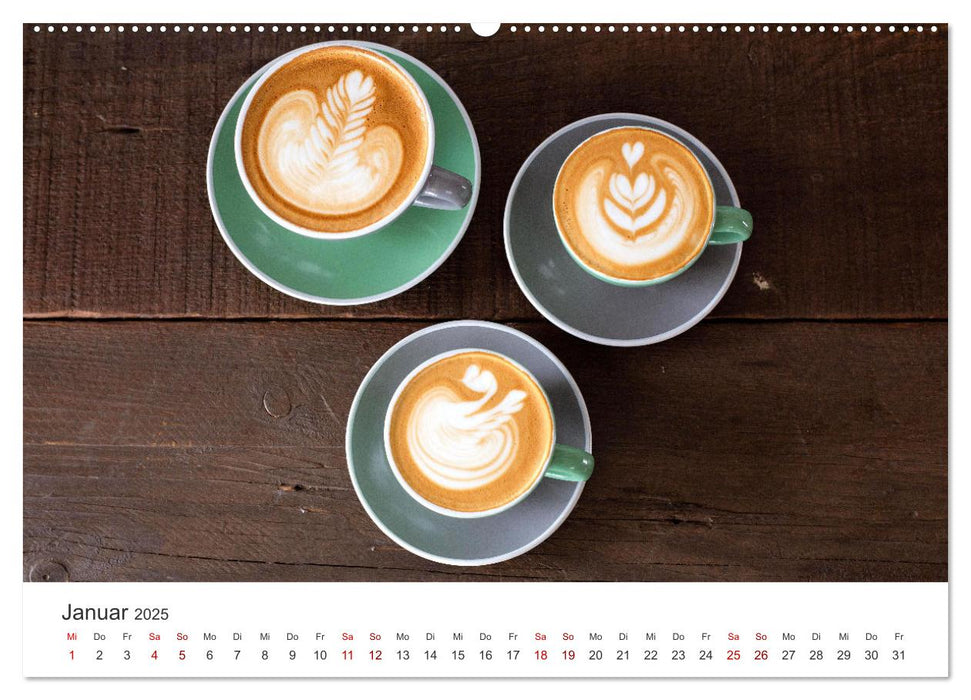 Kaffeekunst - Purer Genuss (CALVENDO Premium Wandkalender 2025)